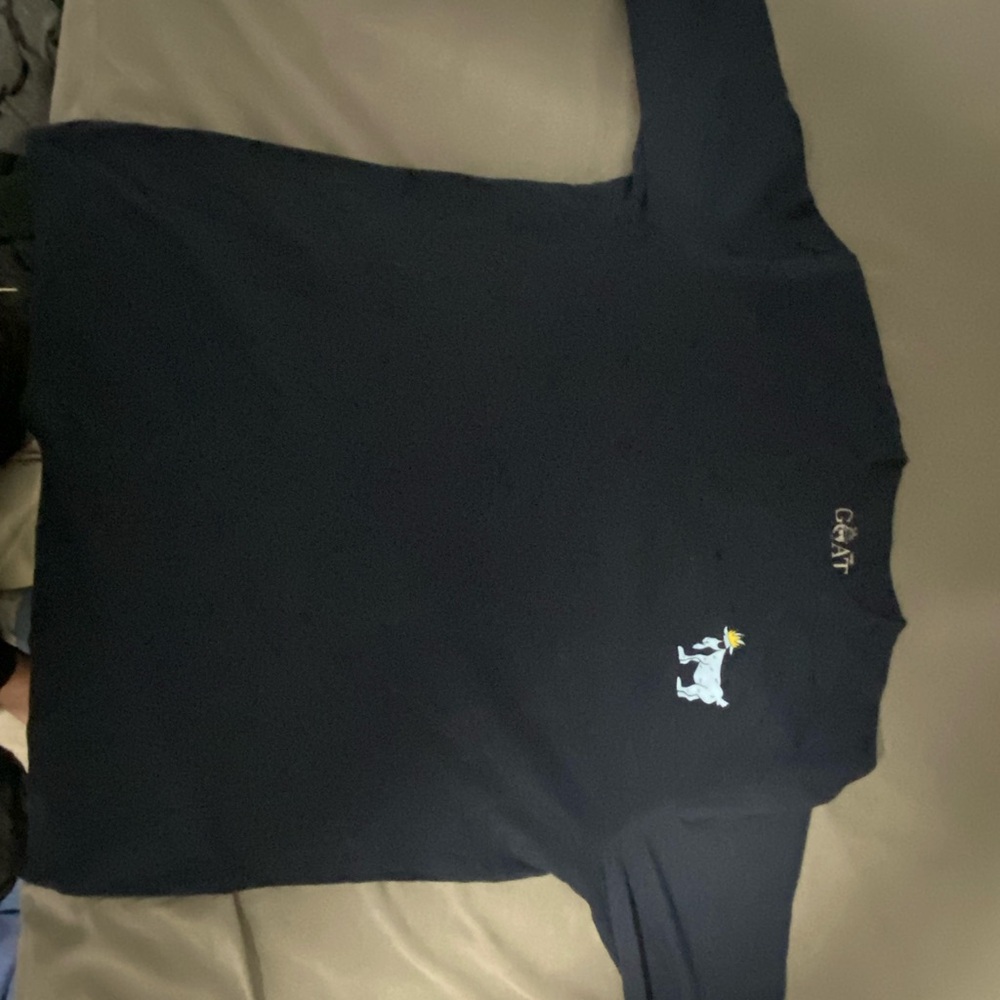 Black Long Sleeve Shirt with Embroidered Design